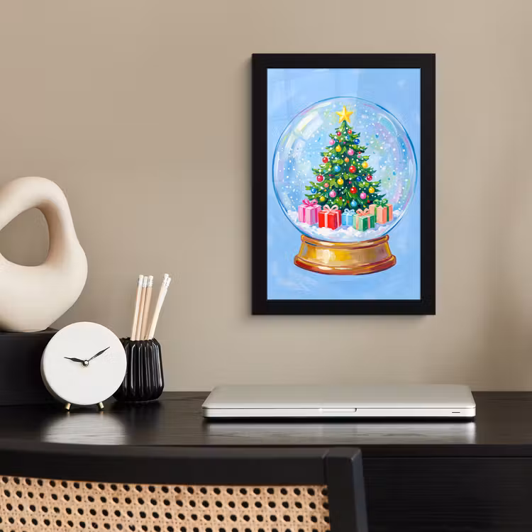 Bilder mit Rahmen - Schneekugel – Weihnachten – Geschenke — 2