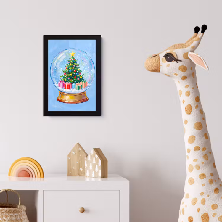 Bilder mit Rahmen - Schneekugel – Weihnachten – Geschenke — 5