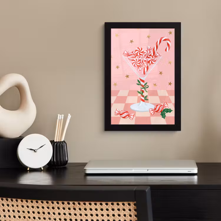 Bilder mit Rahmen - Süßigkeiten – Glas – Rosa — 2