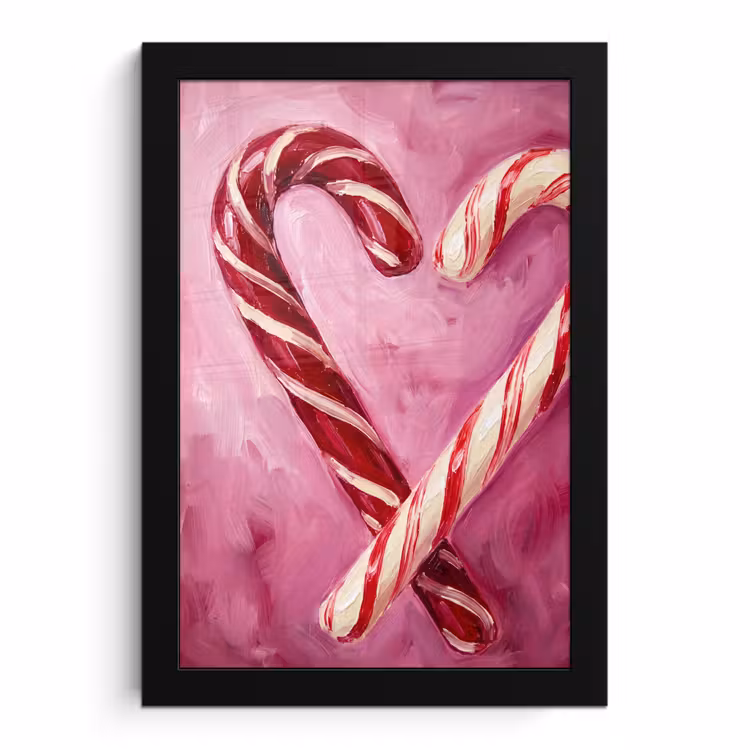 Bilder mit Rahmen - Süßigkeiten – Herz – Rosa — 1