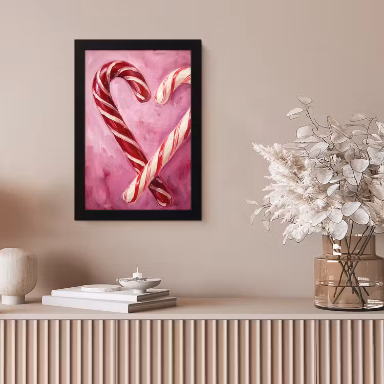 Bilder mit Rahmen - Süßigkeiten – Herz – Rosa — 4