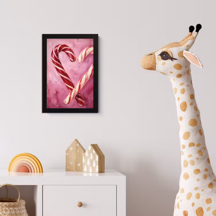 Bilder mit Rahmen - Süßigkeiten – Herz – Rosa — 5