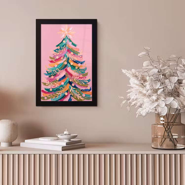 Bilder mit Rahmen - Weihnachtsbaum – Abstrakt – Bunt — 4
