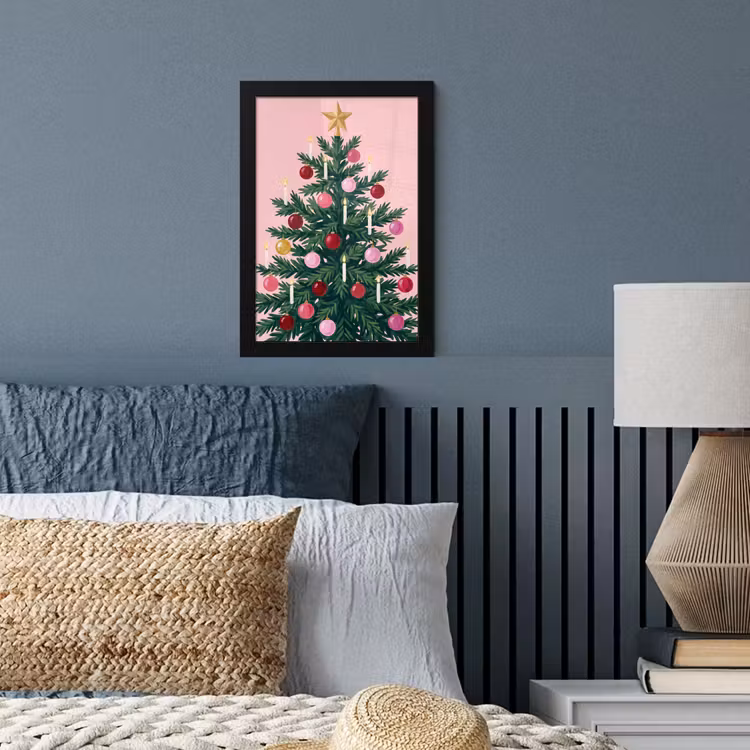 Bilder mit Rahmen - Weihnachtsbaum – Weihnachten – Rosa — 3