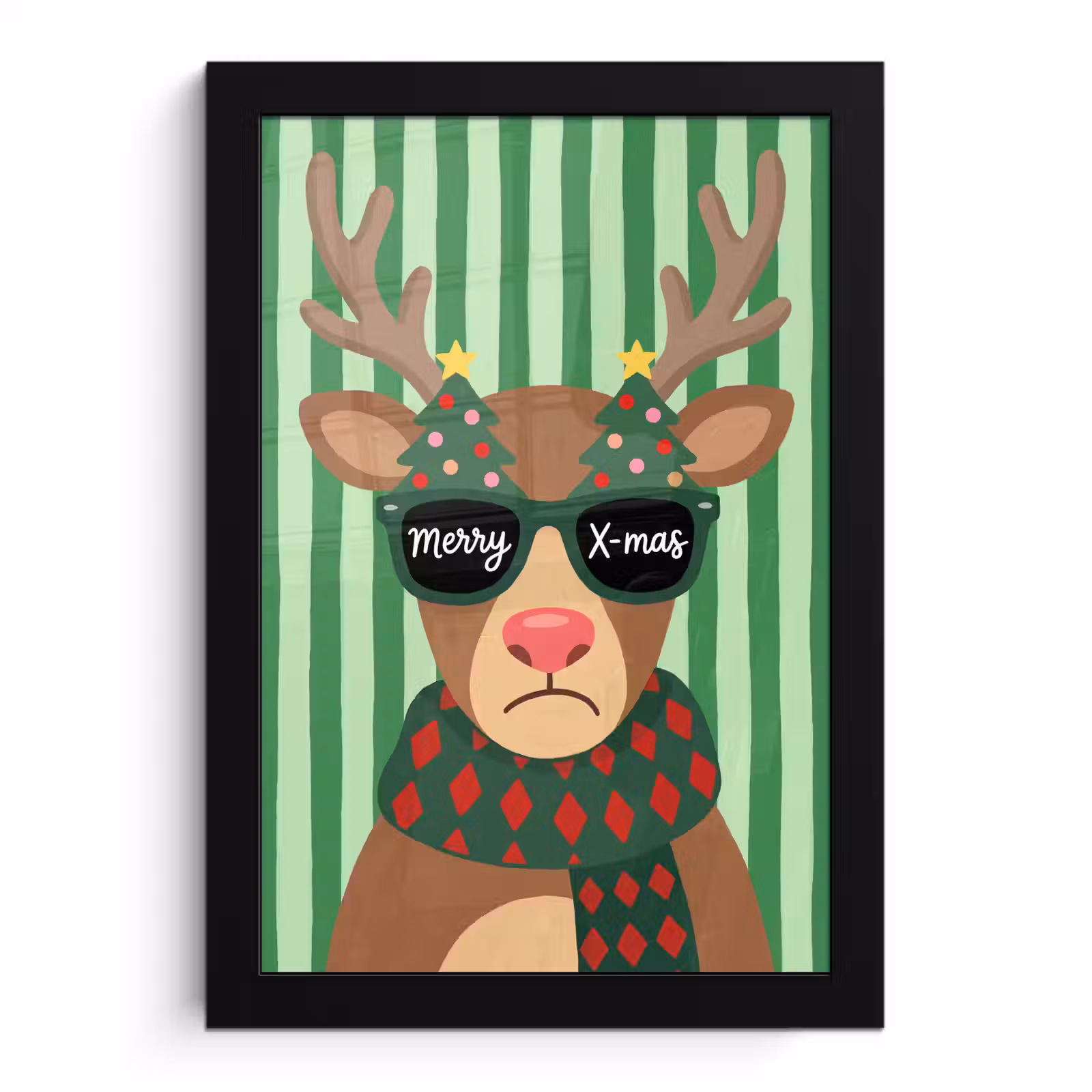 Bilder mit Rahmen - Rentier – Weihnachten – Illustration — 1
