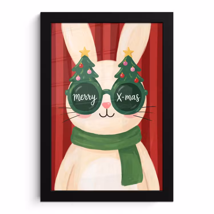 Bilder mit Rahmen - Kaninchen – Weihnachten – Tiere — 1