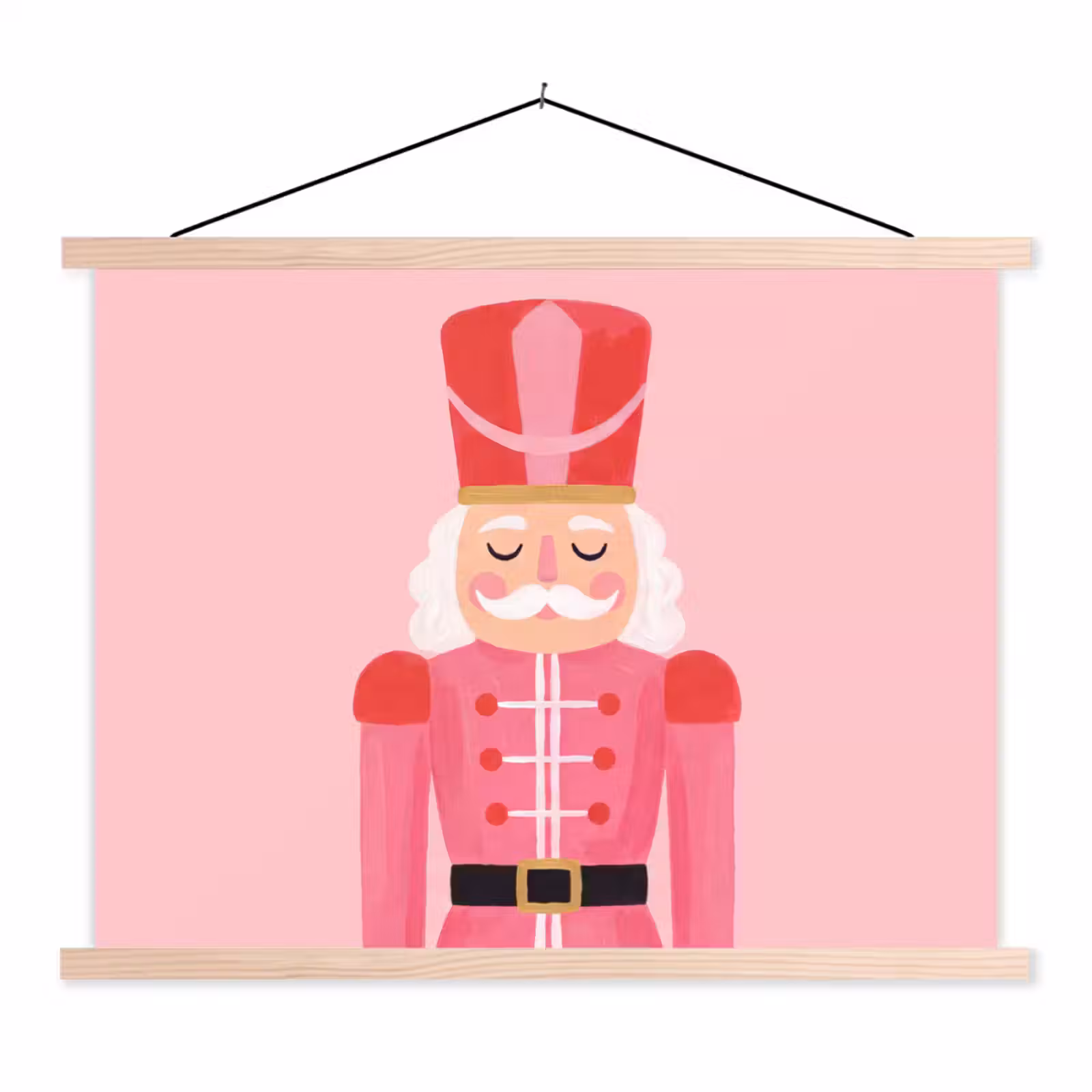 Stoffbild - Nussknacker – rosa Illustration — 1