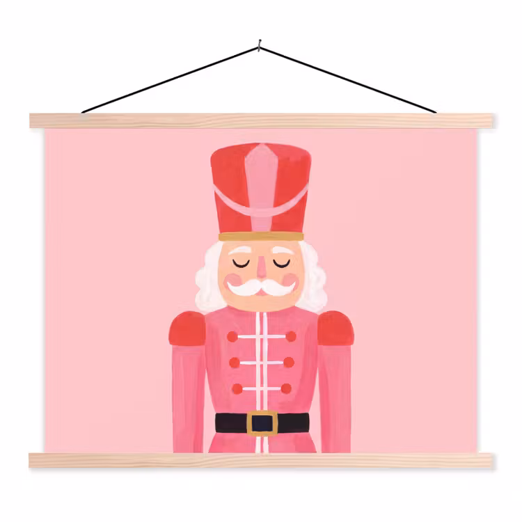 Stoffbild - Nussknacker – rosa Illustration — 1