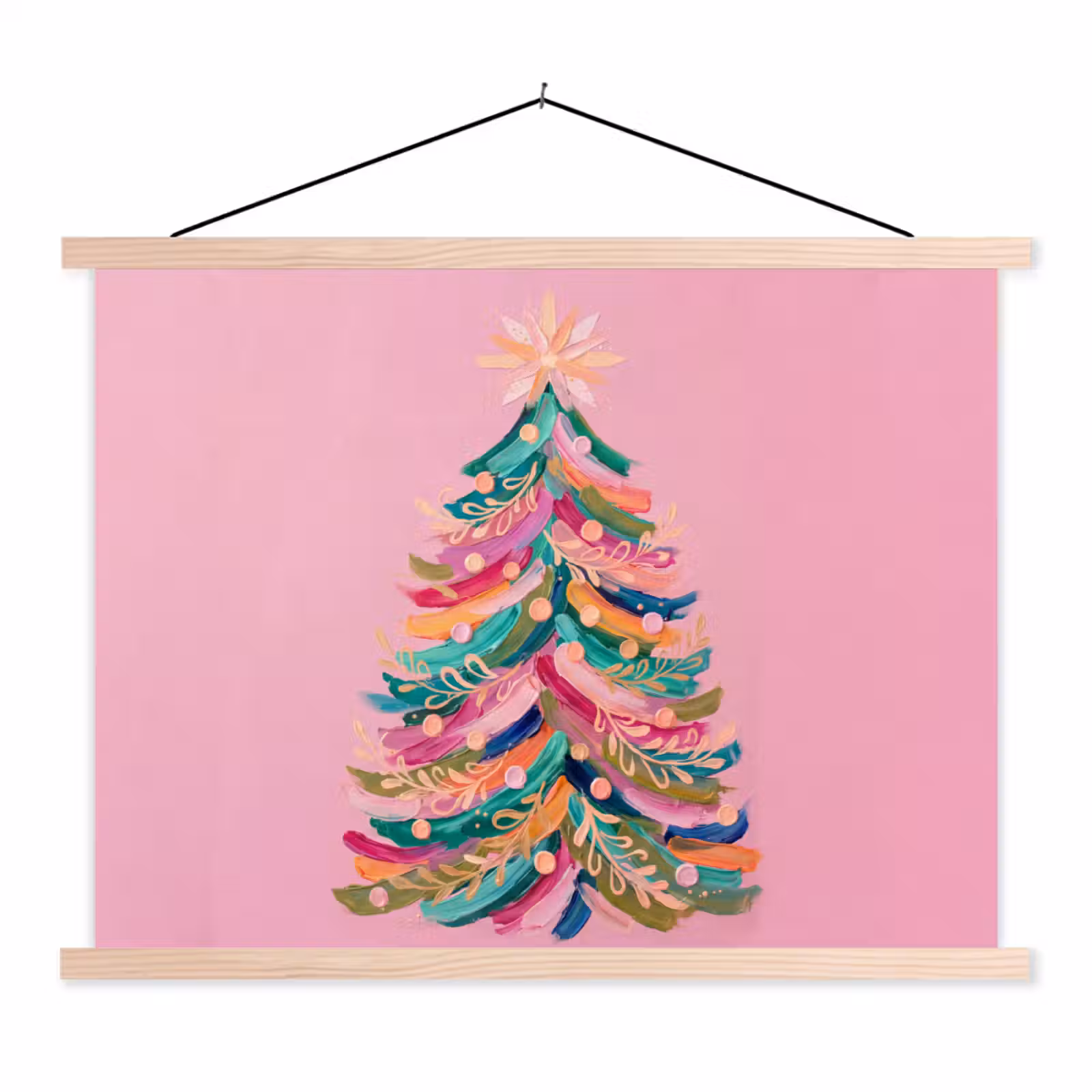 Stoffbild - Weihnachtsbaum – Abstrakt – Bunt — 1