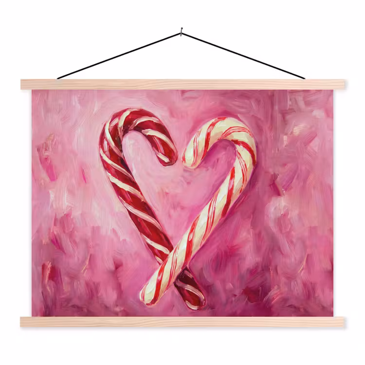 Stoffbild - Süßigkeiten – Herz – Rosa — 1