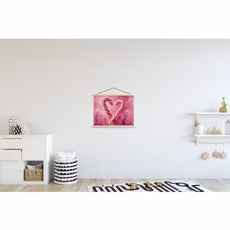 Stoffbild - Süßigkeiten – Herz – Rosa — 2