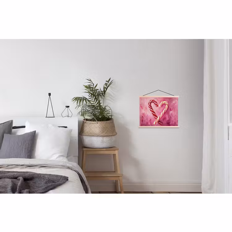 Stoffbild - Süßigkeiten – Herz – Rosa — 3