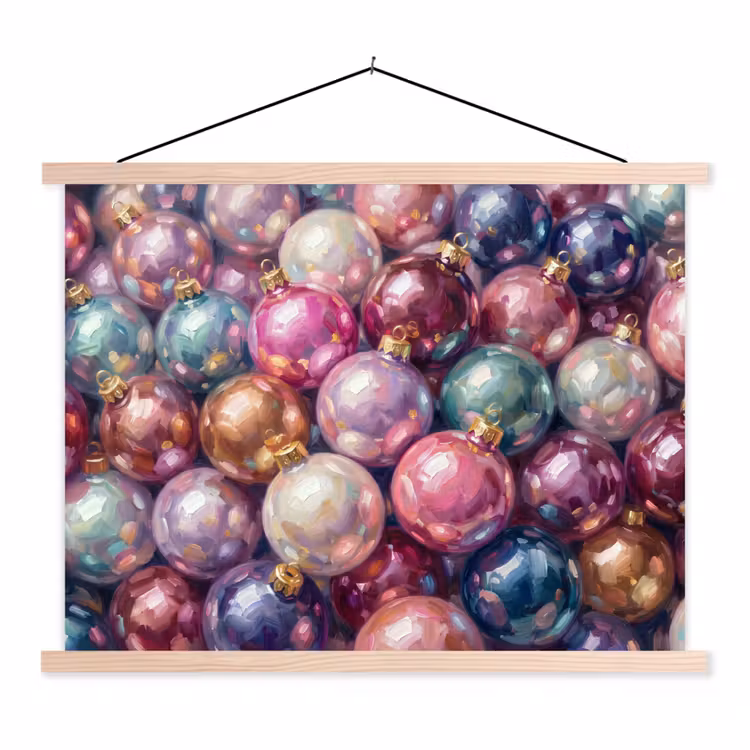 Stoffbild - Weihnachtsdekoration – Bunt – Festlich — 1