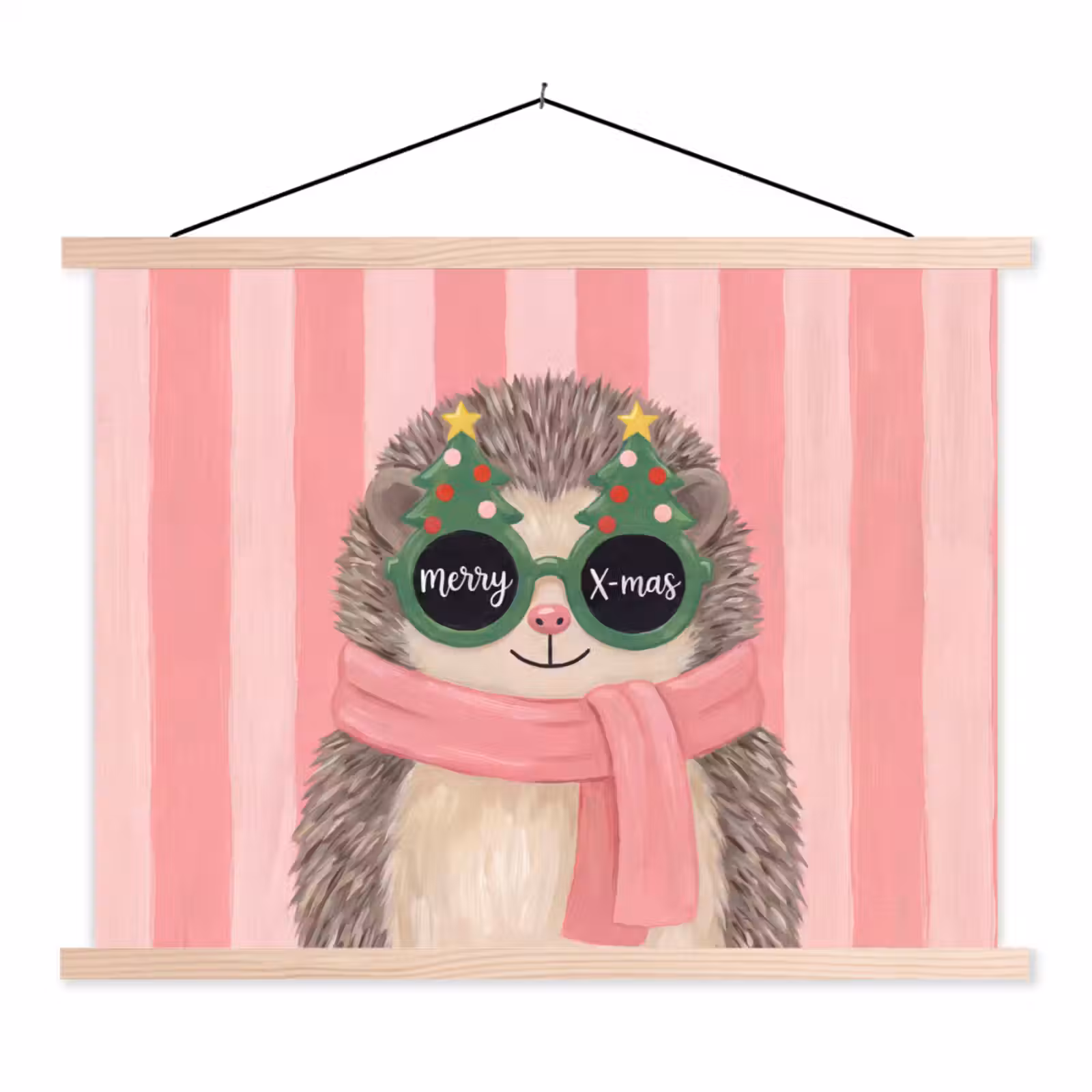 Stoffbild - Igel – Weihnachten – Illustration — 1