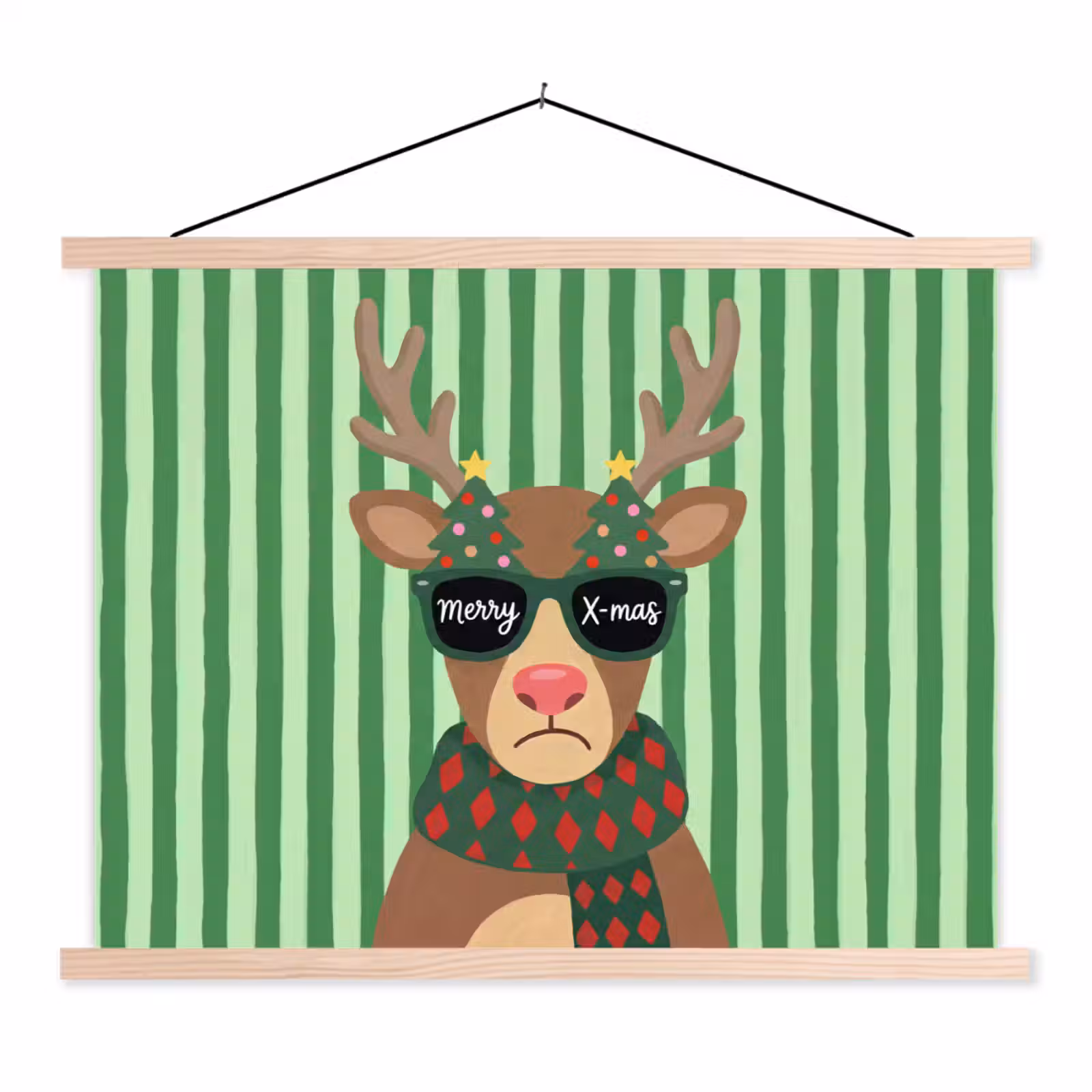 Stoffbild - Rentier – Weihnachten – Illustration — 1