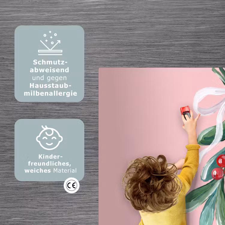 Spielmatte - Pflanze – Weihnachten – Rosa — 3
