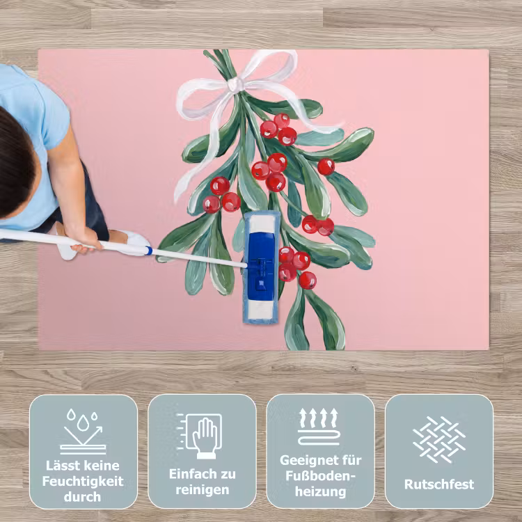 Spielmatte - Pflanze – Weihnachten – Rosa — 5