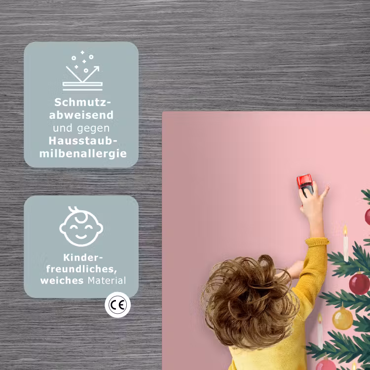 Spielmatte - Weihnachtsbaum – Weihnachten – Rosa — 3