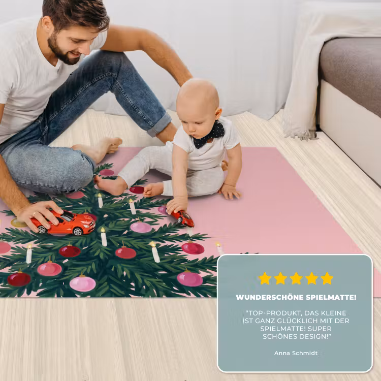 Spielmatte - Weihnachtsbaum – Weihnachten – Rosa — 4