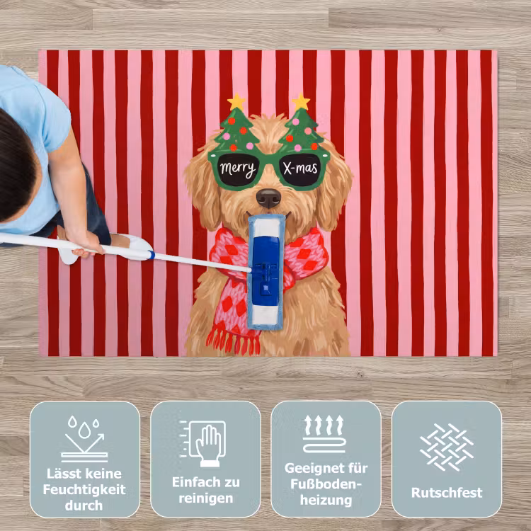 Spielmatte - Hund – Weihnachten – Rot — 5