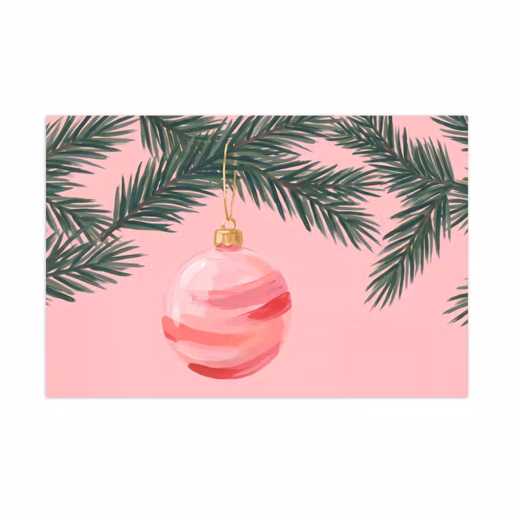 Spielmatte - Weihnachtskugel – Rosa – Weihnachten — 1