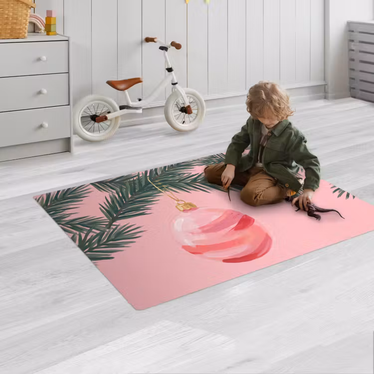 Spielmatte - Weihnachtskugel – Rosa – Weihnachten — 2