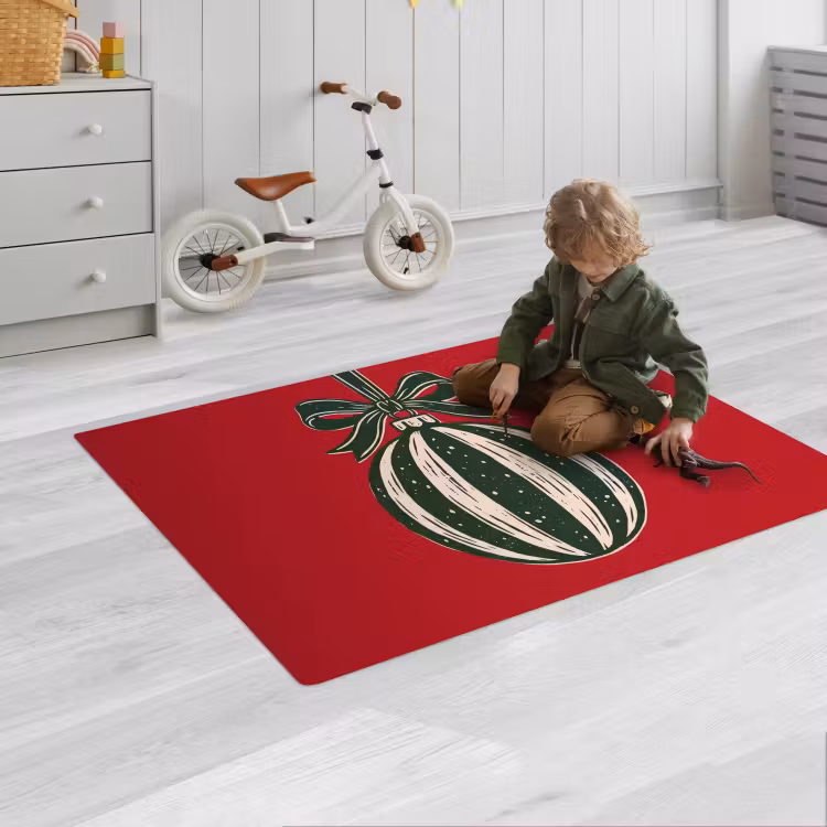Spielmatte - Weihnachtskugel – Weihnachten – Rot — 2