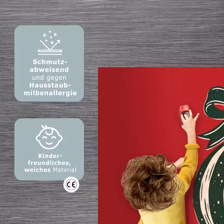 Spielmatte - Weihnachtskugel – Weihnachten – Rot — 3