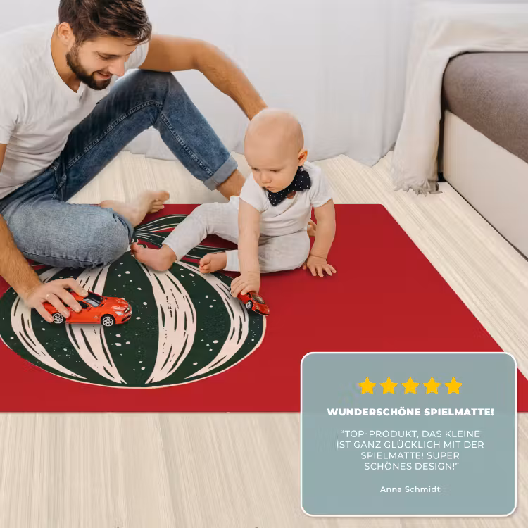Spielmatte - Weihnachtskugel – Weihnachten – Rot — 4