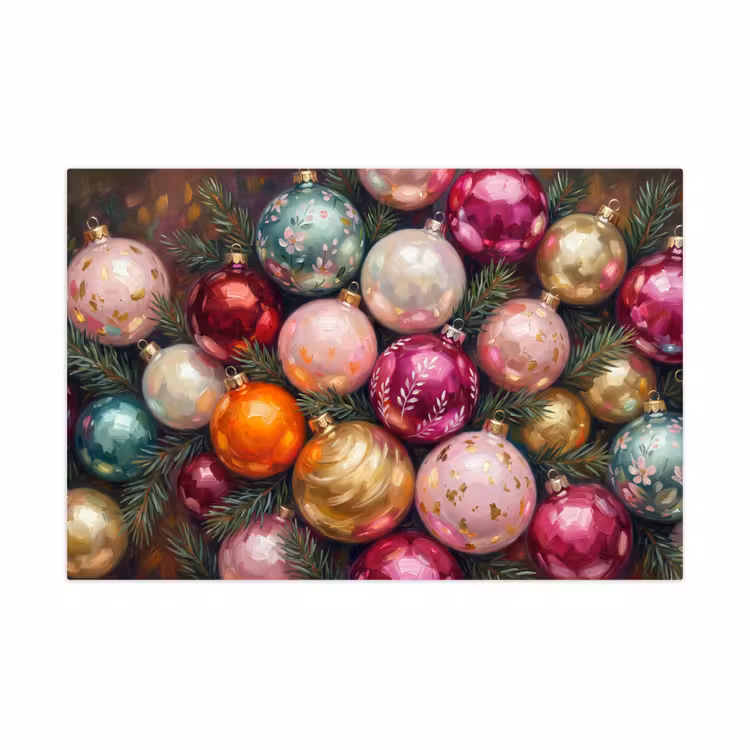 Spielmatte - Weihnachtskugeln – Bunt – Festlich — 1