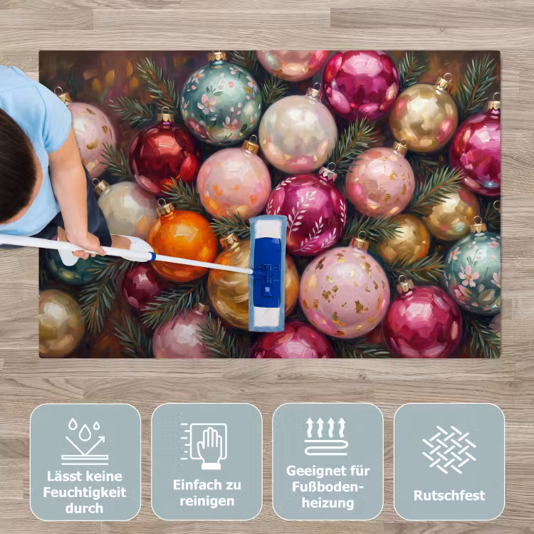 Spielmatte - Weihnachtskugeln – Bunt – Festlich — 5
