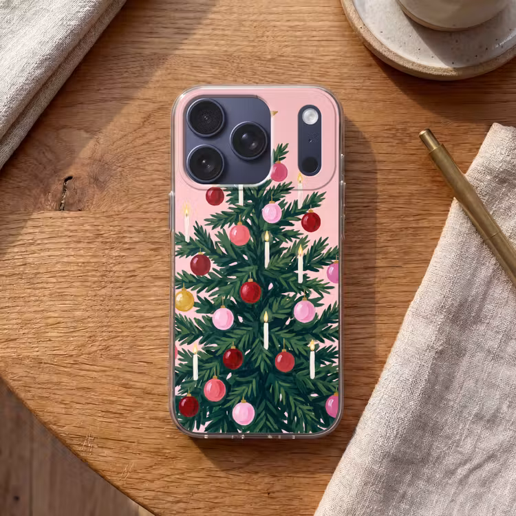 Handyhülle - Weihnachtsbaum – Weihnachten – Rosa — 2