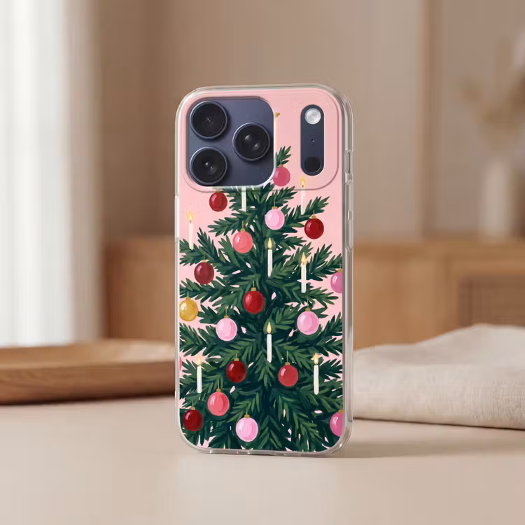 Handyhülle - Weihnachtsbaum – Weihnachten – Rosa — 3