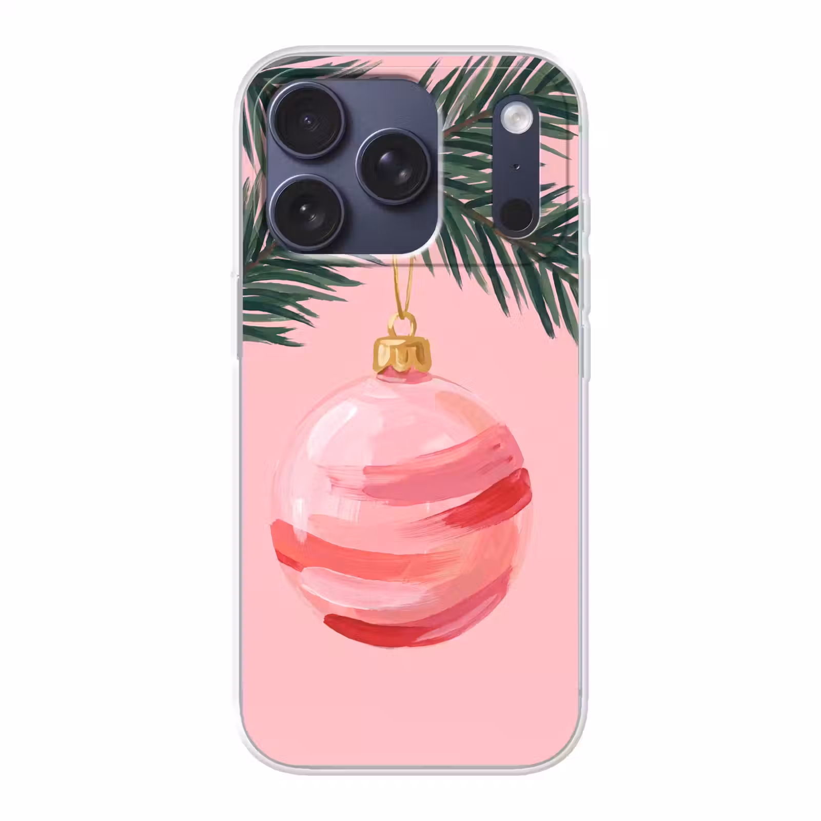 Handyhülle - Weihnachtskugel – Rosa – Weihnachten — 1