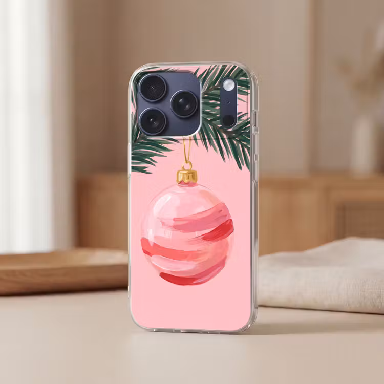 Handyhülle - Weihnachtskugel – Rosa – Weihnachten — 3