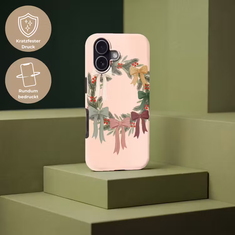 Handyhülle Toughcase - Weihnachtskranz – Schleifen – Weihnachten — 7