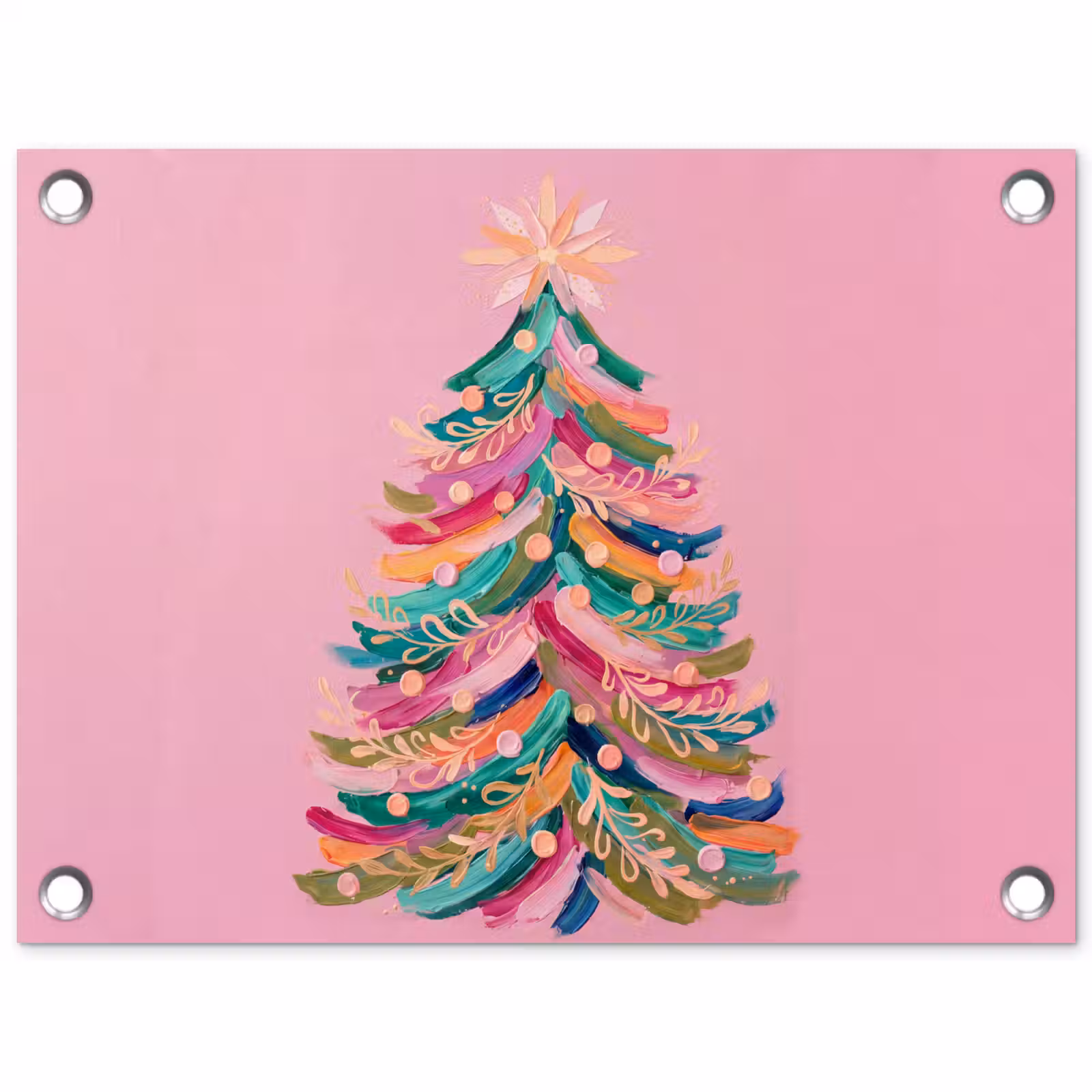 Gartenposter - Weihnachtsbaum – Abstrakt – Bunt — 1