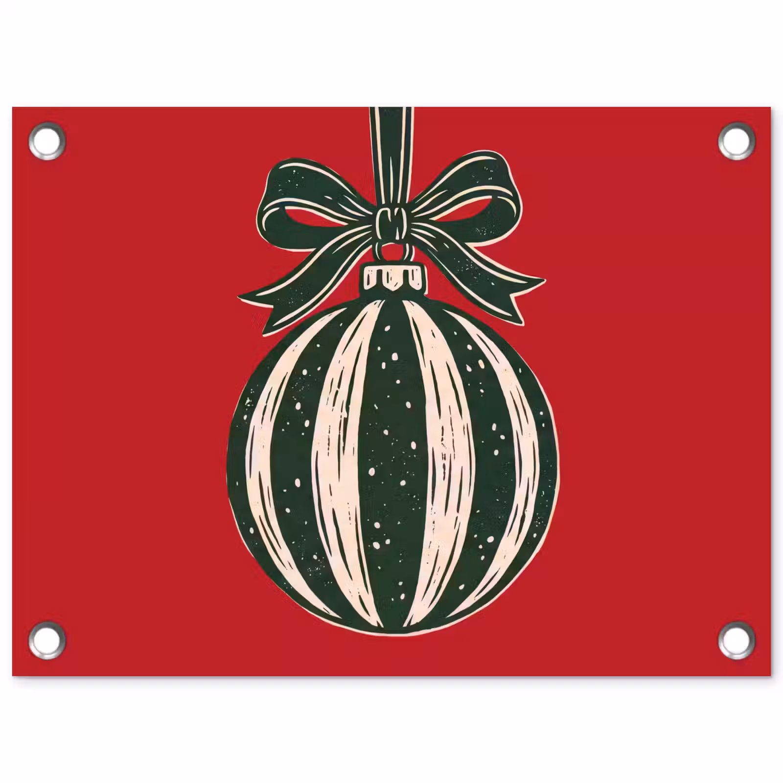 Gartenposter - Weihnachtskugel – Weihnachten – Rot — 1