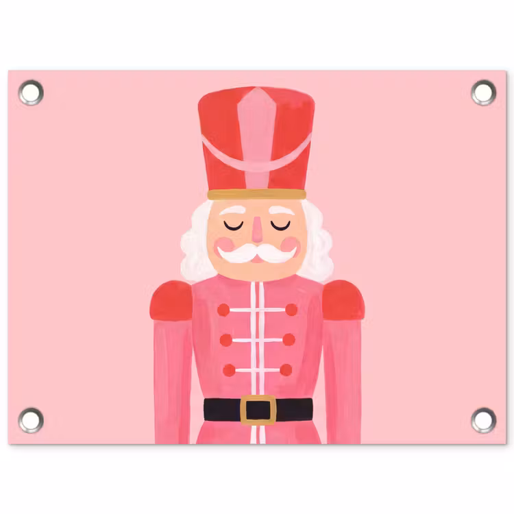 Gartenposter - Nussknacker – rosa Illustration — 1