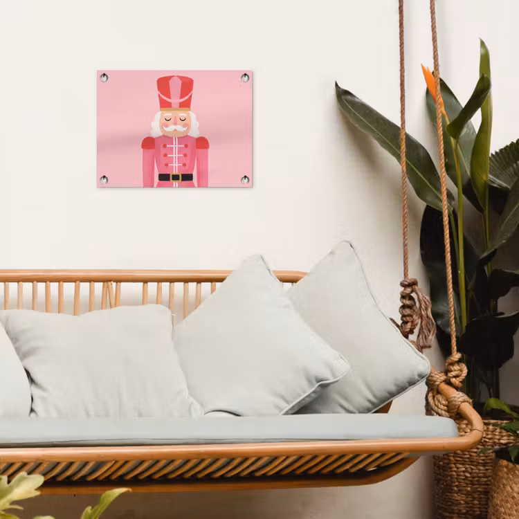 Gartenposter - Nussknacker – rosa Illustration — 4