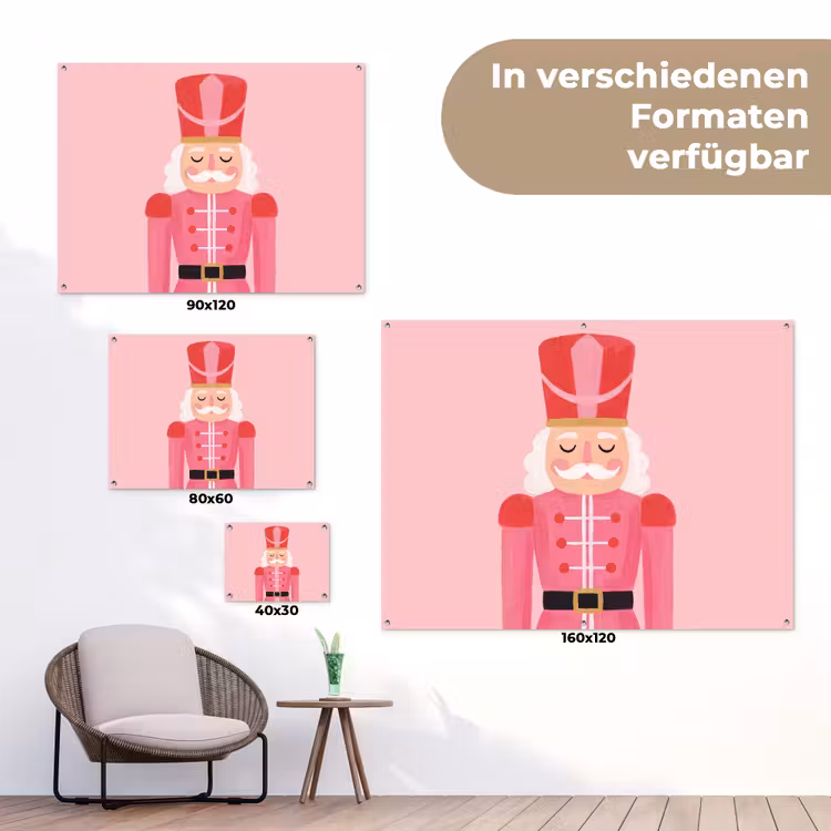 Gartenposter - Nussknacker – rosa Illustration — 6