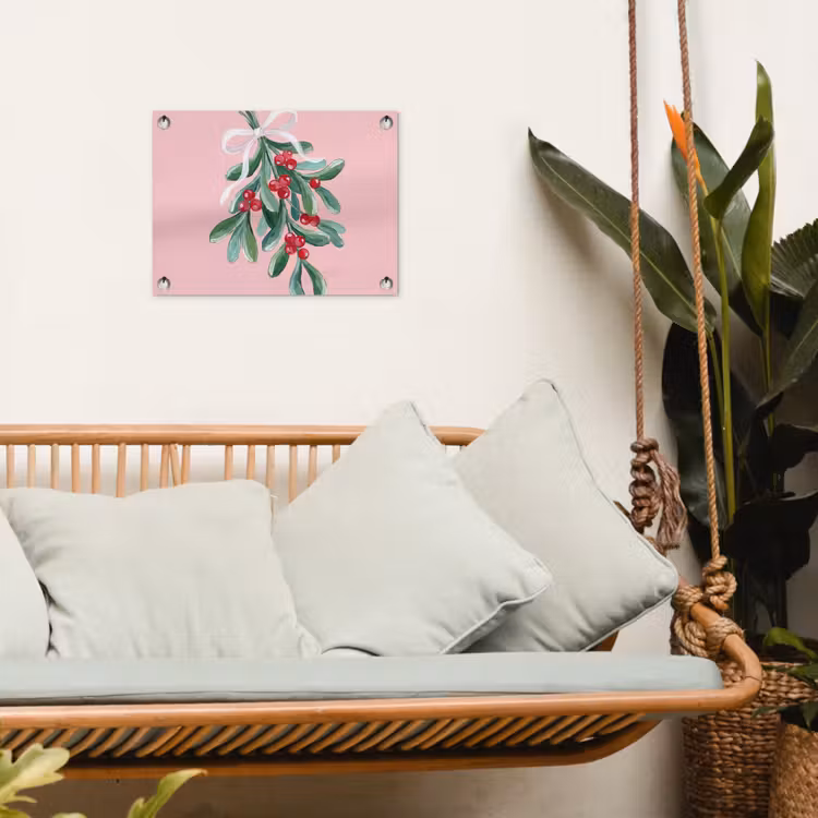 Gartenposter - Pflanze – Weihnachten – Rosa — 4