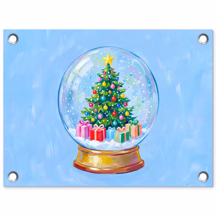 Gartenposter - Schneekugel – Weihnachten – Geschenke — 1