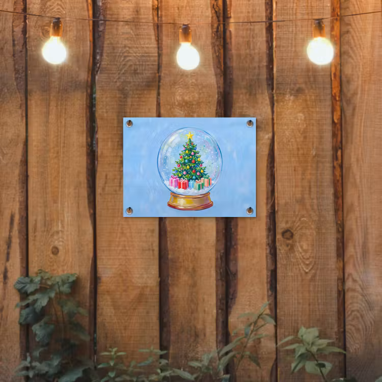 Gartenposter - Schneekugel – Weihnachten – Geschenke — 2