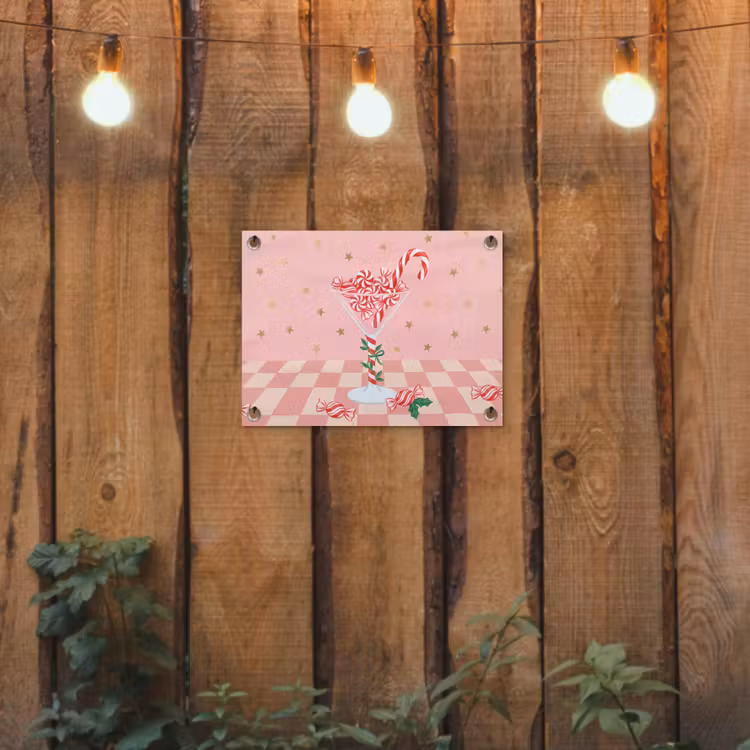 Gartenposter - Süßigkeiten – Glas – Rosa — 2