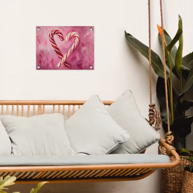 Gartenposter - Süßigkeiten – Herz – Rosa — 4