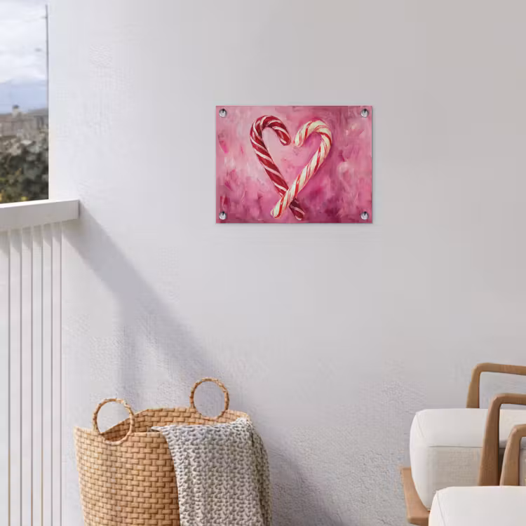 Gartenposter - Süßigkeiten – Herz – Rosa — 5