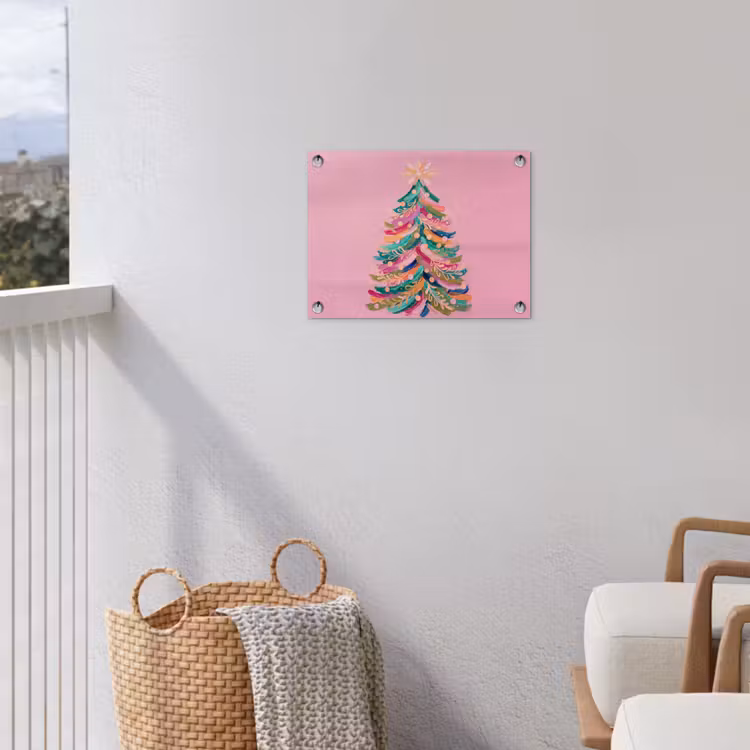 Gartenposter - Weihnachtsbaum – Abstrakt – Bunt — 5