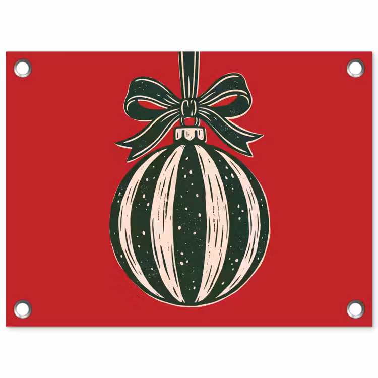 Gartenposter - Weihnachtskugel – Weihnachten – Rot — 1