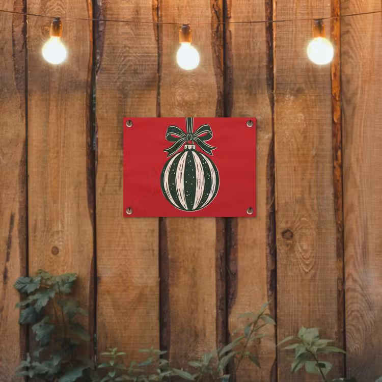Gartenposter - Weihnachtskugel – Weihnachten – Rot — 2